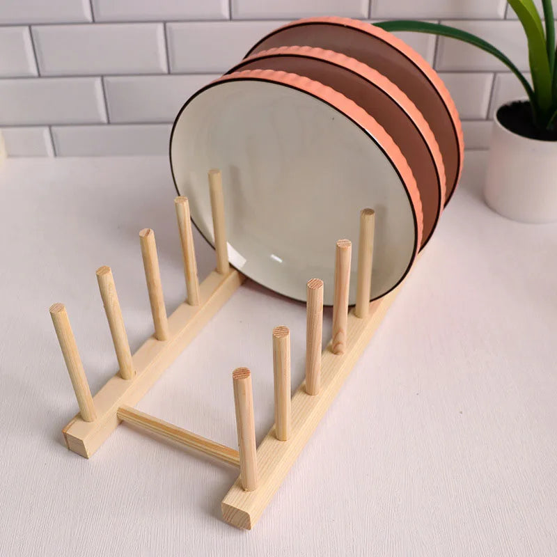 Organisateur de Vaisselle en Bois – Pratique & Éco