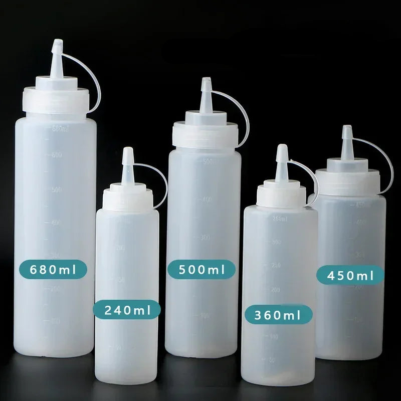 Bouteilles pour Sauce en Plastique - Service Précis et Pratique pour Cuisine et Restauration - Ustensile de chef