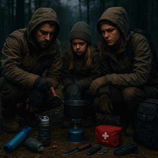 Famille en situation de crise avec les outils nécessaires