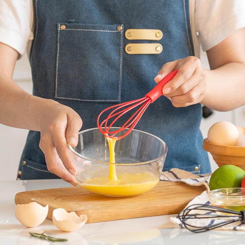 Fouet à Œufs en Silicone Manuel – Léger, Écologique et Résistant à la Chaleur - Ustensile de chef