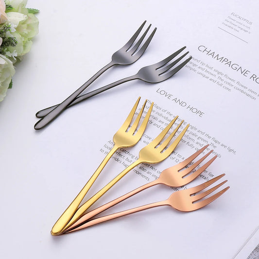Fourchettes Café/Dessert Inox 410 – 4 Couleurs Élégantes