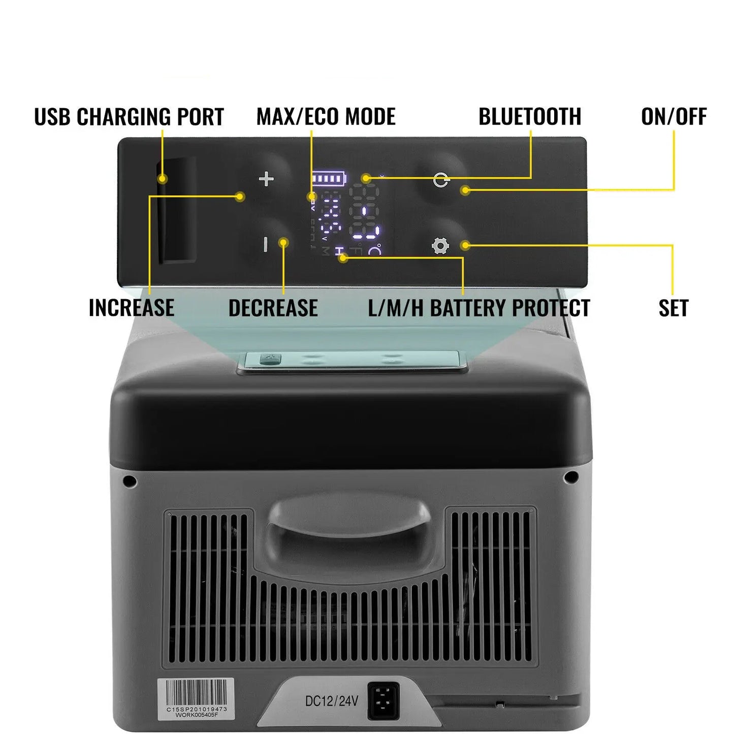 Réfrigérateur & Congélateur Portable VEVOR, Fonctionnement Silencieux, Plastique - Ustensile de chef