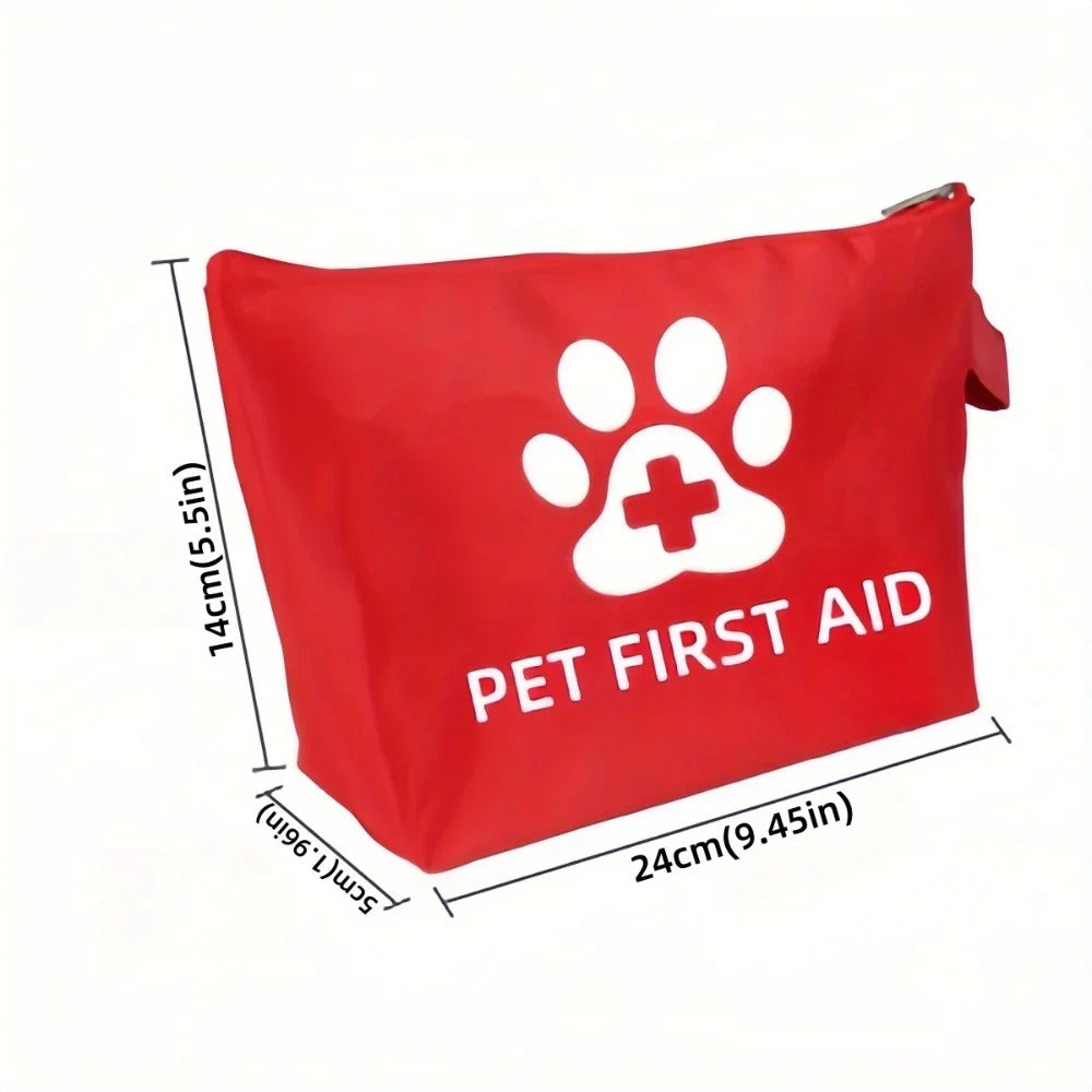 Kit Randonnée Chien – Voyage, Balade & Premiers Secours - dimension de la trousse de secoure rouge pour chien