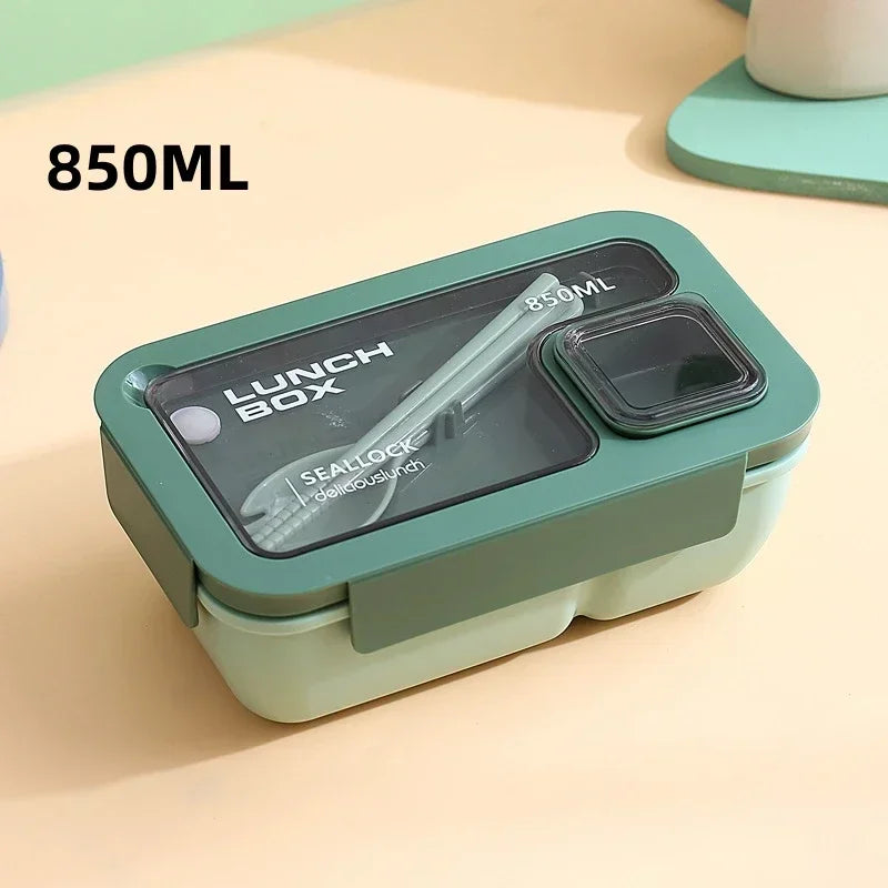 Lunch Box Micro-Ondable avec Couverts 850 ml vert