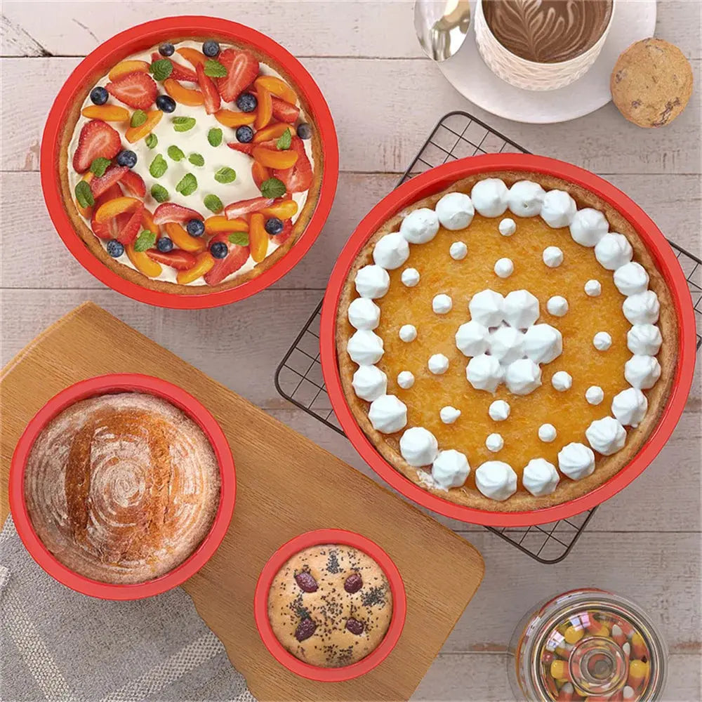 Moule à Gâteau Rond en Silicone – Antiadhésif, Résistant à la Chaleur