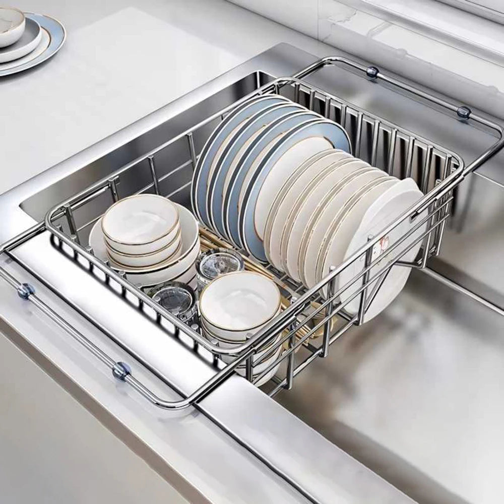 Organisateur de cuisine avec panier de drainage pour ustensiles de cuisine