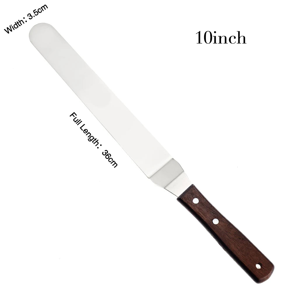 Spatule à Glaçage Inclinée en Acier Inoxydable – Idéale pour Gâteaux, Crèmes et Pâtisseries | Manche Antidérapant & Lame Flexible - Ustensile de chef