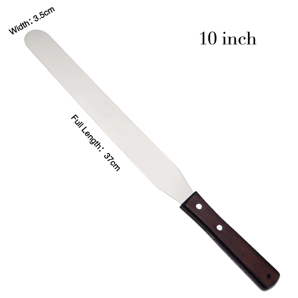 Spatule à Glaçage Inclinée en Acier Inoxydable – Idéale pour Gâteaux, Crèmes et Pâtisseries | Manche Antidérapant & Lame Flexible - Ustensile de chef