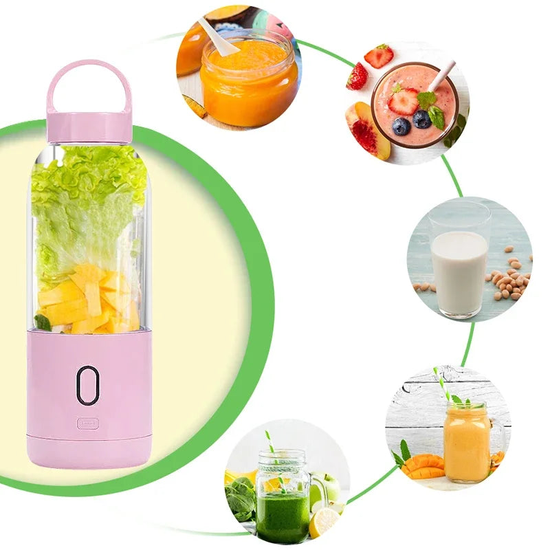 Blender Portable BALASHOV 500ml – Mini Blender Juicer avec Lames en Acier Inoxydable – Mixeur Smoothie avec Éjection Automatique de Pulpe - Ustensile de chef