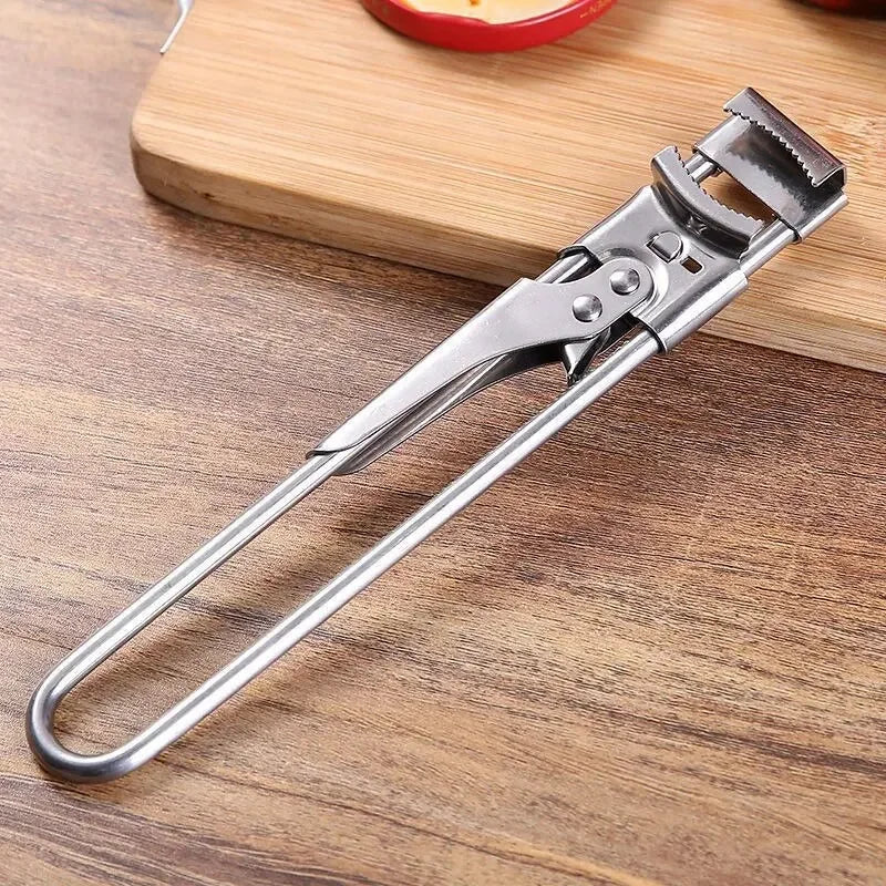 Ouvre-Boîtes en Acier Inoxydable Antidérapant – Outil Pratique et Ajustable pour Canettes et Bocaux. - Ustensile de chef