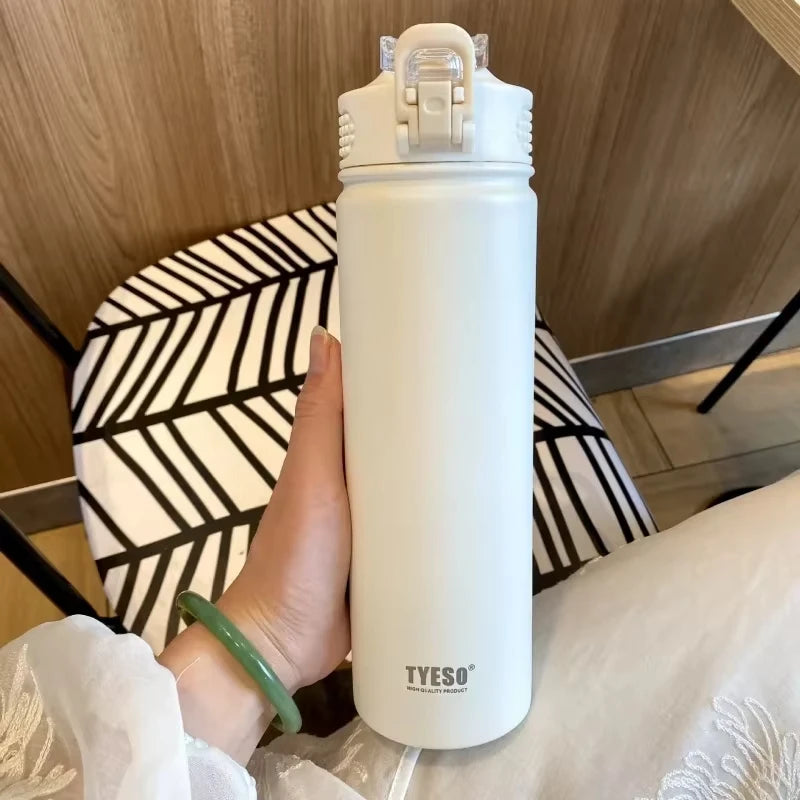 Bouteille Isotherme en Acier Inoxydable 304 avec Paille, Flasque Sportive Portable - Ustensile de chef