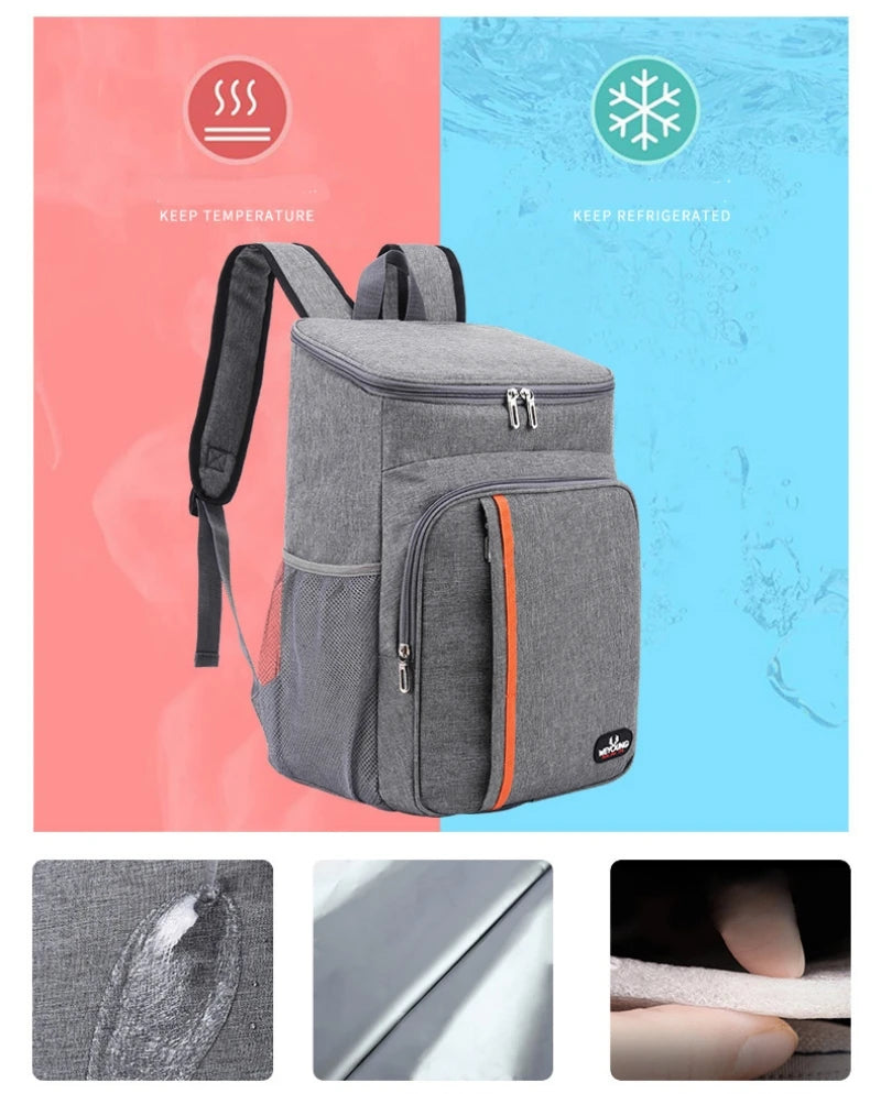 Sac à Déjeuner Isotherme 18L | Sac Repas Étanche et Durable, Portable avec Bandoulières - Ustensile de chef