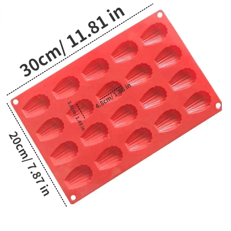 Moule à Madeleines en Silicone – Antiadhésif, Souple et Facile à Démouler - Ustensile de chef