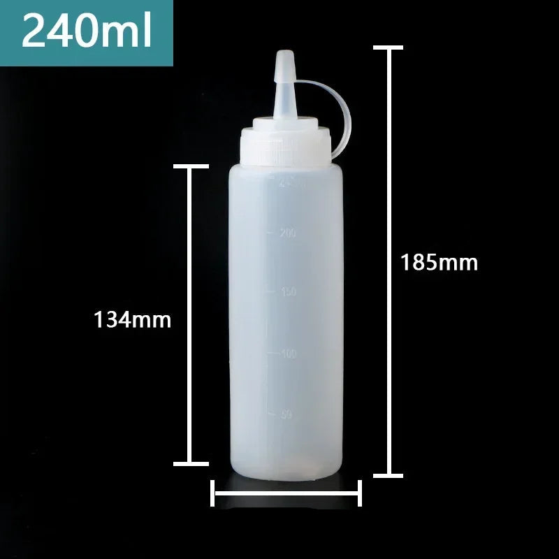 Bouteilles pour Sauce en Plastique - Service Précis et Pratique pour Cuisine et Restauration - Ustensile de chef