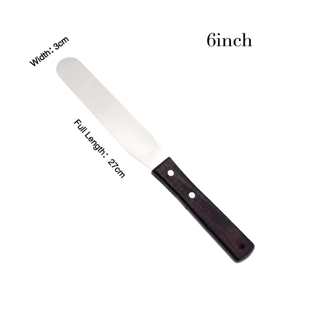 Spatule à Glaçage Inclinée en Acier Inoxydable – Idéale pour Gâteaux, Crèmes et Pâtisseries | Manche Antidérapant & Lame Flexible - Ustensile de chef