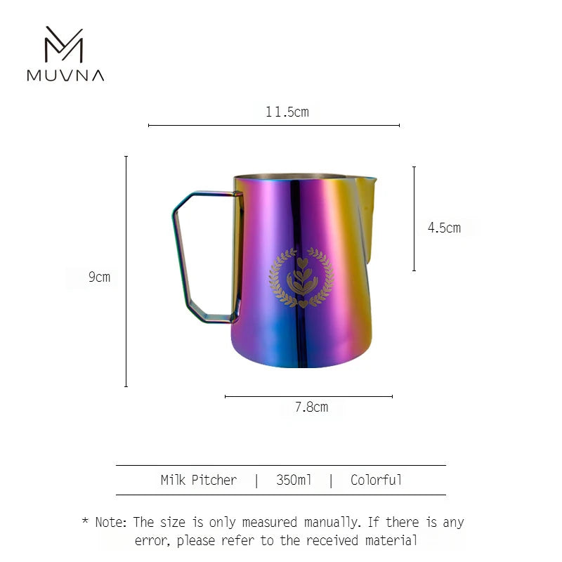 Pichet à Lait Muvna – Latte Art Précis Acier Inoxydable