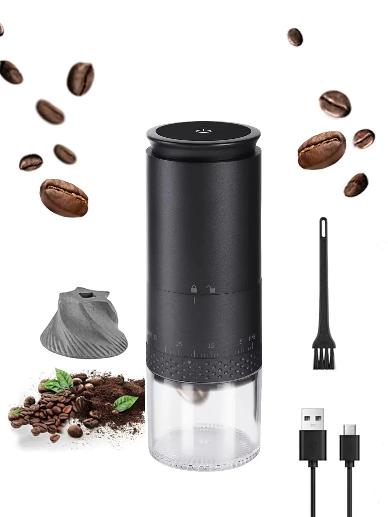 Moulin à Café Électrique OEING – USB Rechargeable