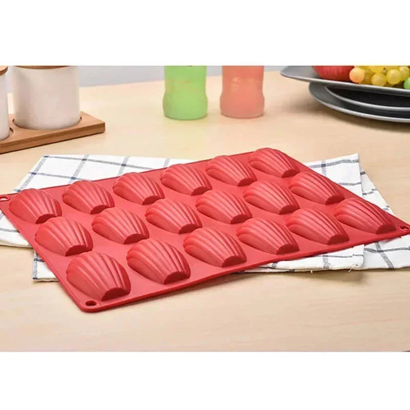 Moule à Madeleines en Silicone – Antiadhésif, Souple et Facile à Démouler - Ustensile de chef