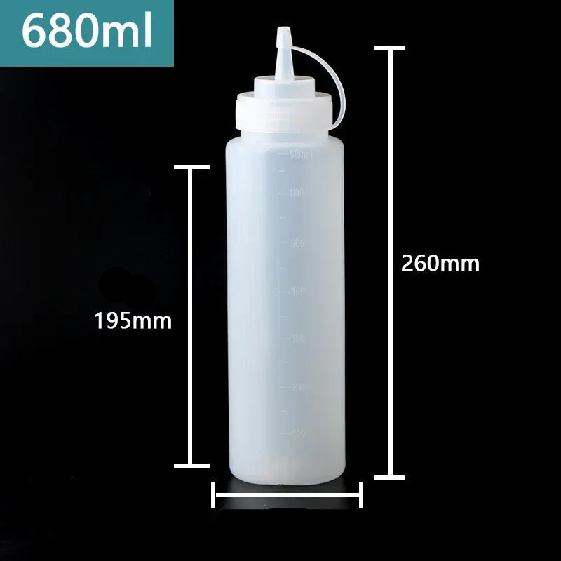 Bouteilles pour Sauce en Plastique - Service Précis et Pratique pour Cuisine et Restauration - Ustensile de chef