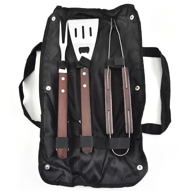 Kit d'Outils de Barbecue en Acier Inoxydable – Résistant à la Chaleur et Facile à Nettoyer, Pour 1 à 5 Personnes - Ustensile de chef