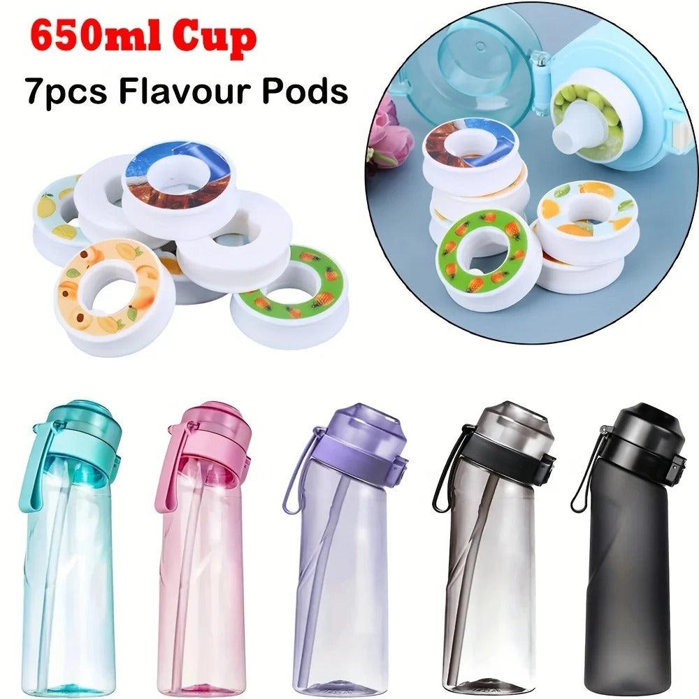 Gourde Air Gourde 650ml sans sucre avec 7 capsules de saveur pour personnaliser les boissons