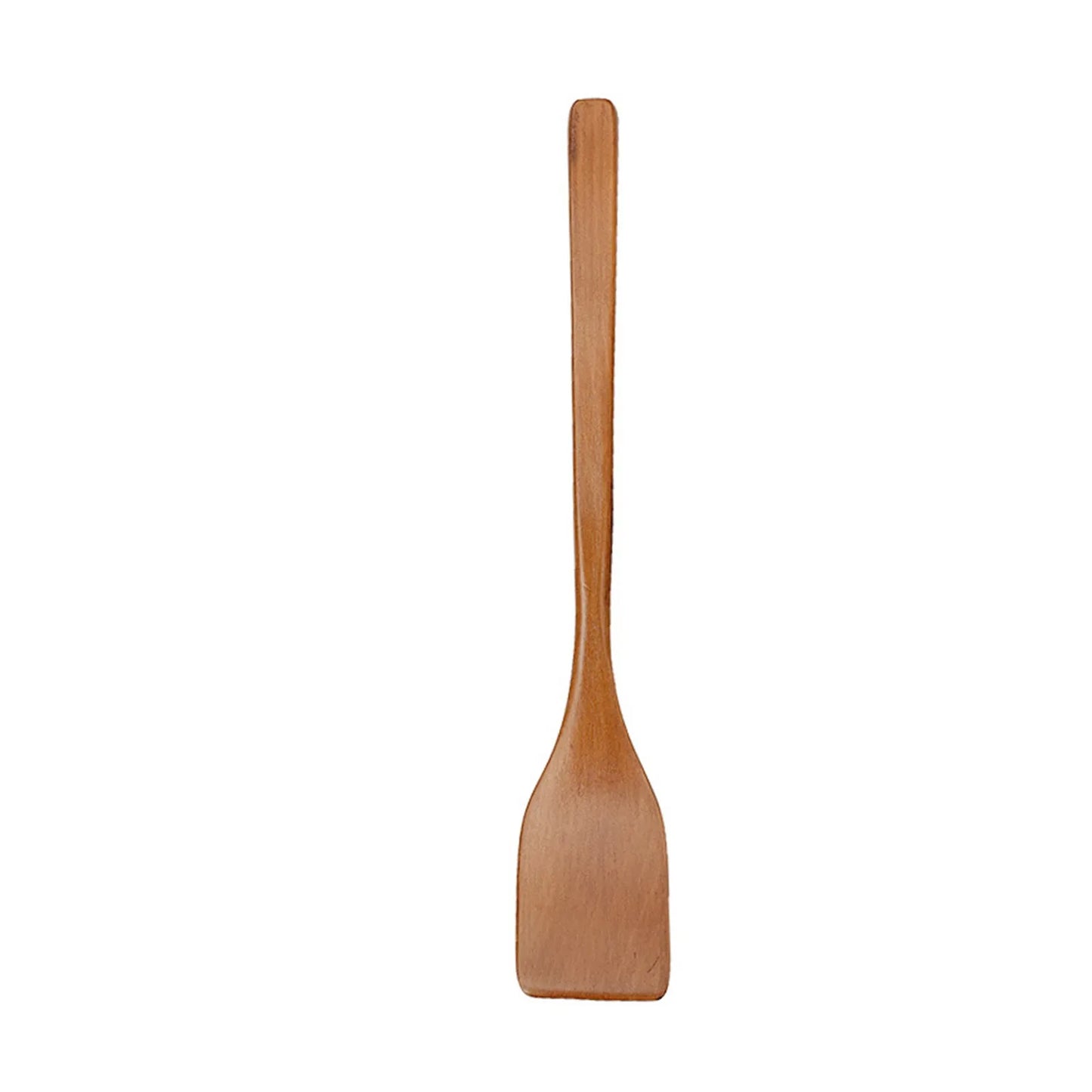 Ustensile de Cuisine en Bois – Cuillère ou Spatule Écologique, spatule plate en bois clair à long manche pour cuisiner