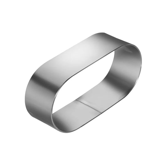 Moule à Gâteau et Tartelette Inox – Durable & Éco en acier inox ovale pour découpe et cuisson de tartes individuelles