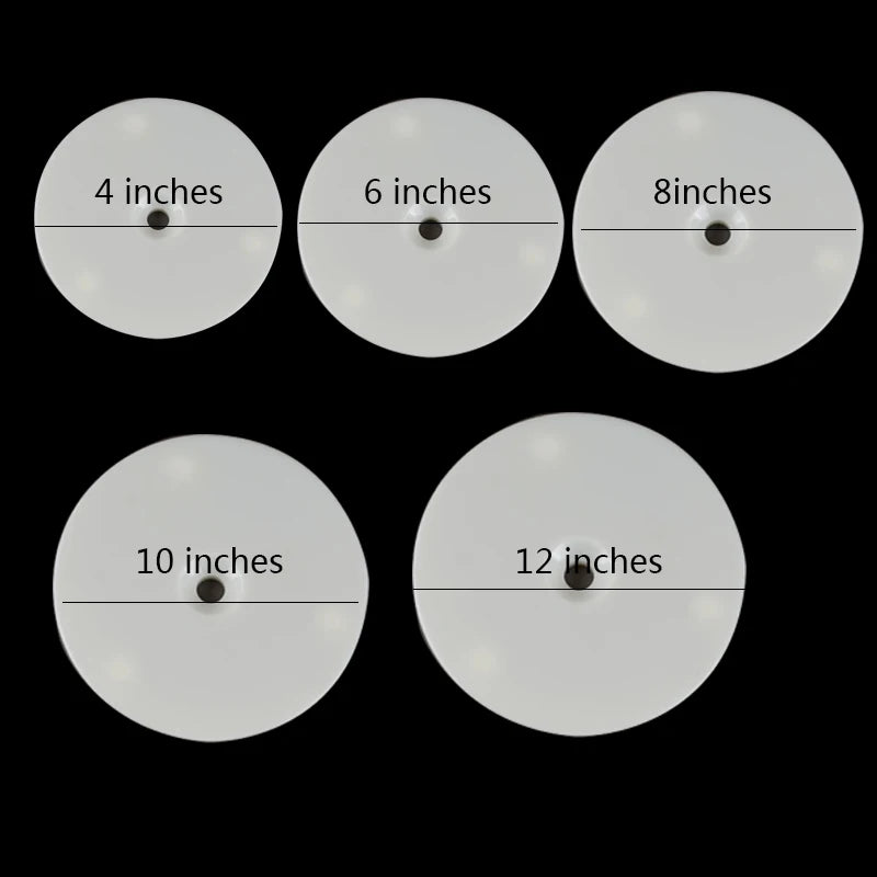 Supports à gâteaux multi-niveaux ensemble de 5 plateaux ronds 4,6,8,10,12 inches avec trous centraux pour chevilles