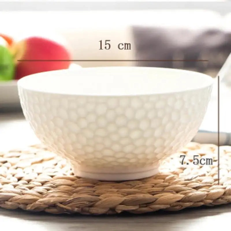 Bol en Porcelaine Bacugi de 15 cm et 7,5 cm avec un design élégant pour servir vos plats