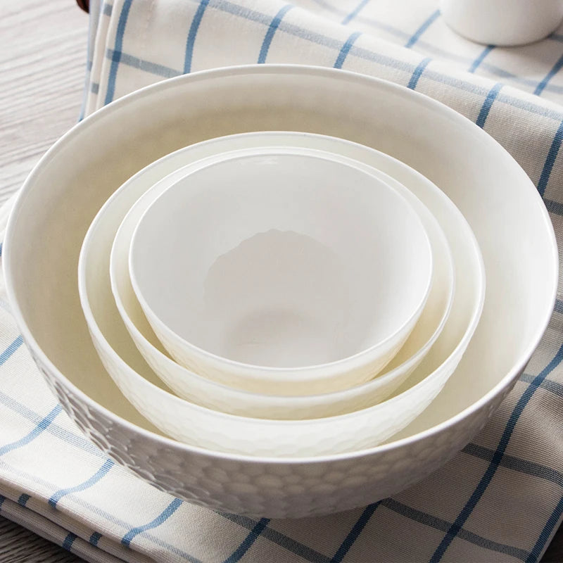 Ensemble de bols en porcelaine Bacugi empilables avec design élégant pour cuisine moderne