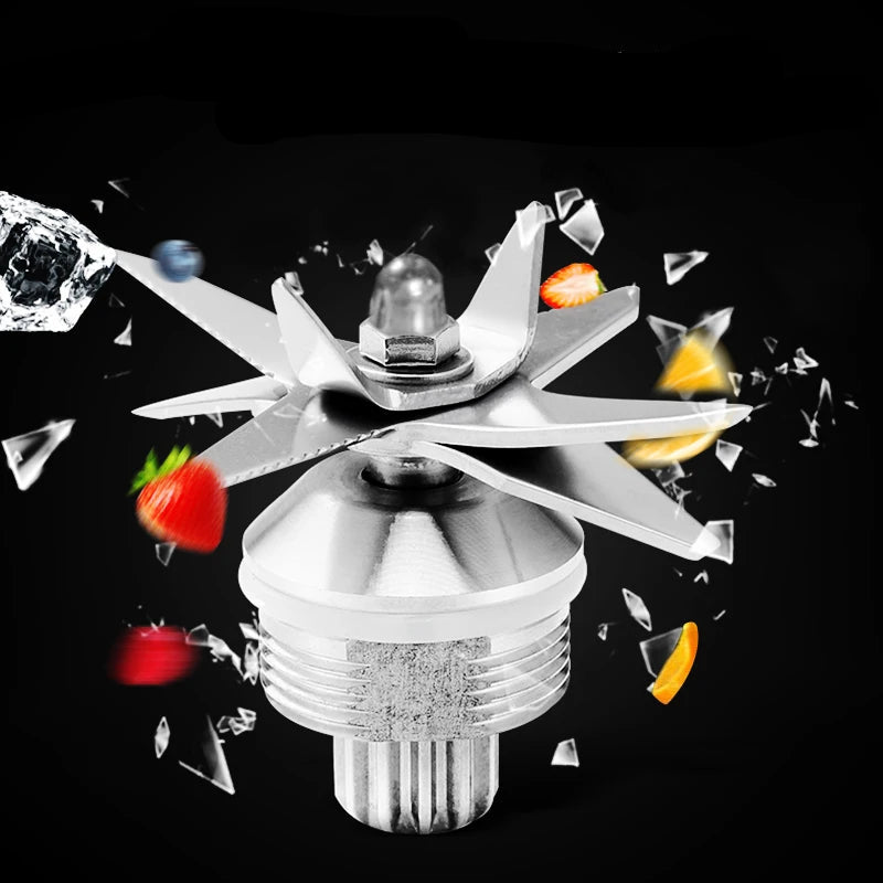 Lame en acier inoxydable du Blender BioloMix 2200W – Smoothies, Soupes, Beurres avec fruits et glace en action