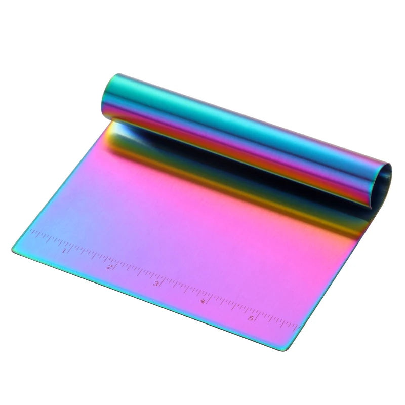 Coupe pâte en Acier Inoxydable – Outils de Pâtisserie Écologiques multicolore avec règle intégrée