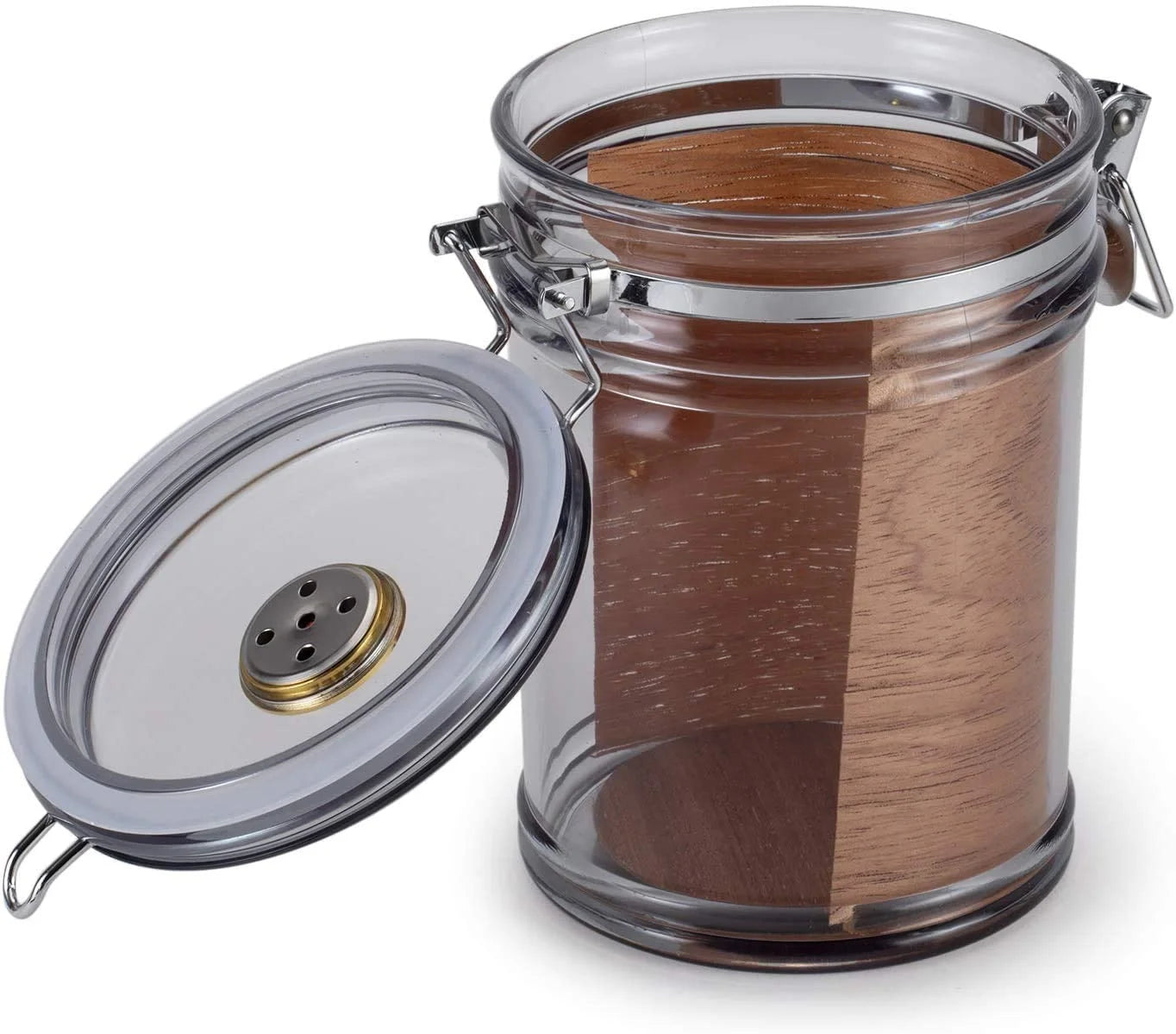 Bocal de Conservation avec Cèdre et Hygromètre Ustensile de chef pour garder les aliments frais