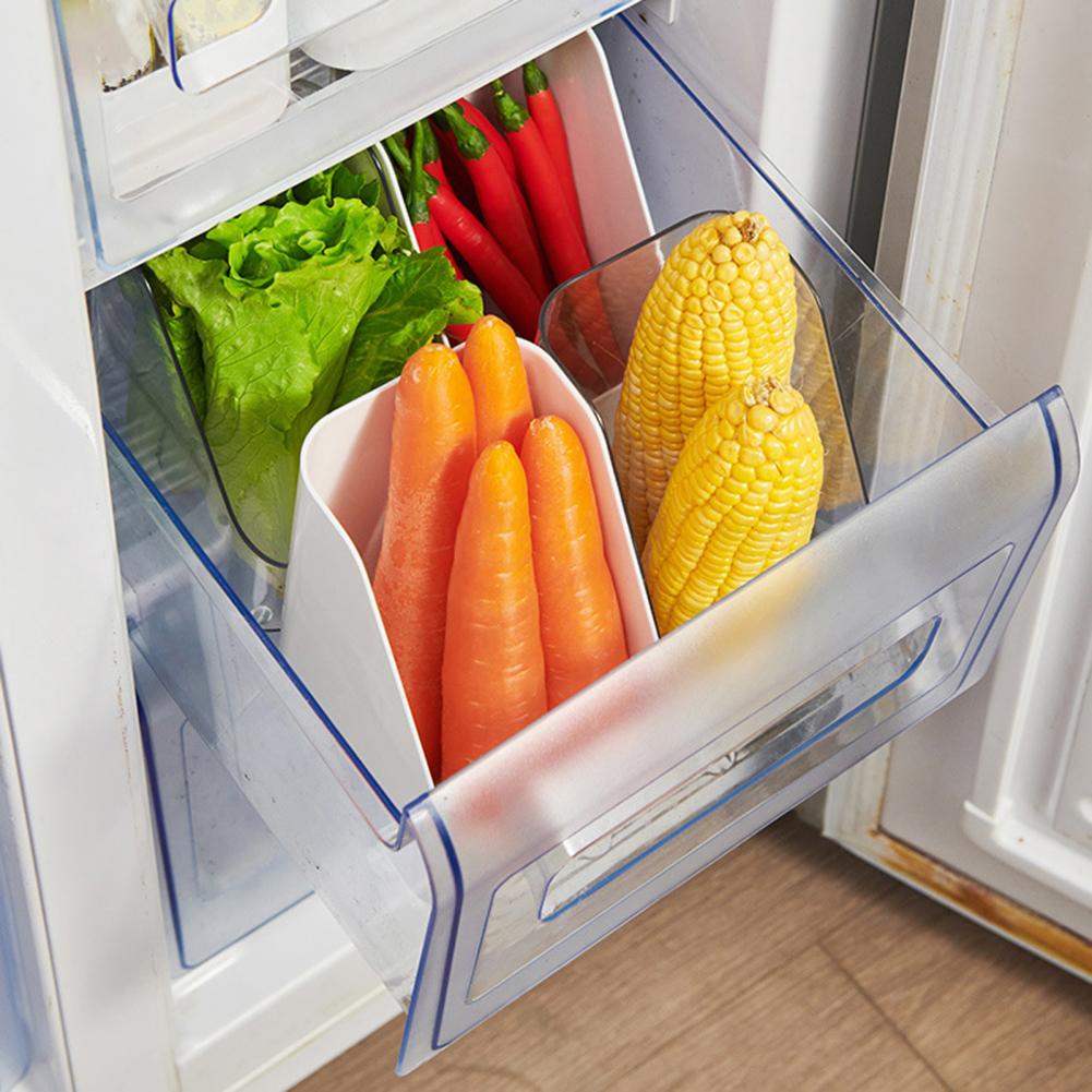 Boîte de Rangement Frigo Empilable – Compacte et Polyvalente avec légumes frais organisée dans un tiroir de réfrigérateur