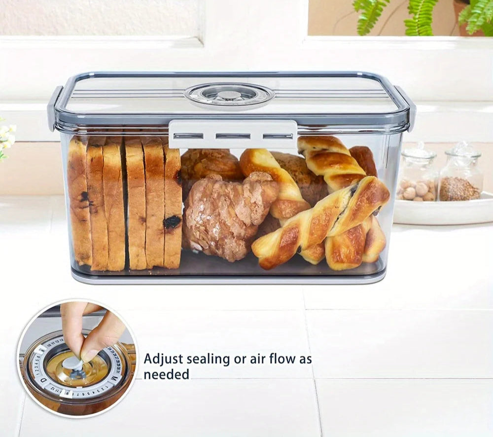 Boîte Hermétique Frigo avec Drainage – 30,5 cm pour conserver pain et viennoiseries frais