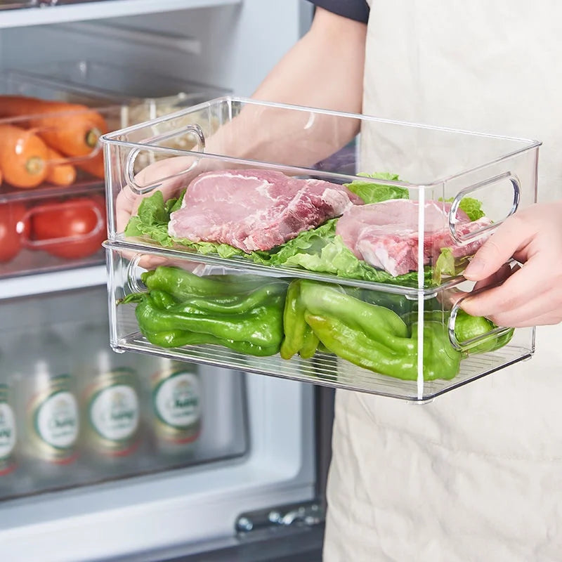 Boîte Rangement Frigo Empilable – Sans BPA et Pratique avec viande et légumes frais pour organiser le réfrigérateur