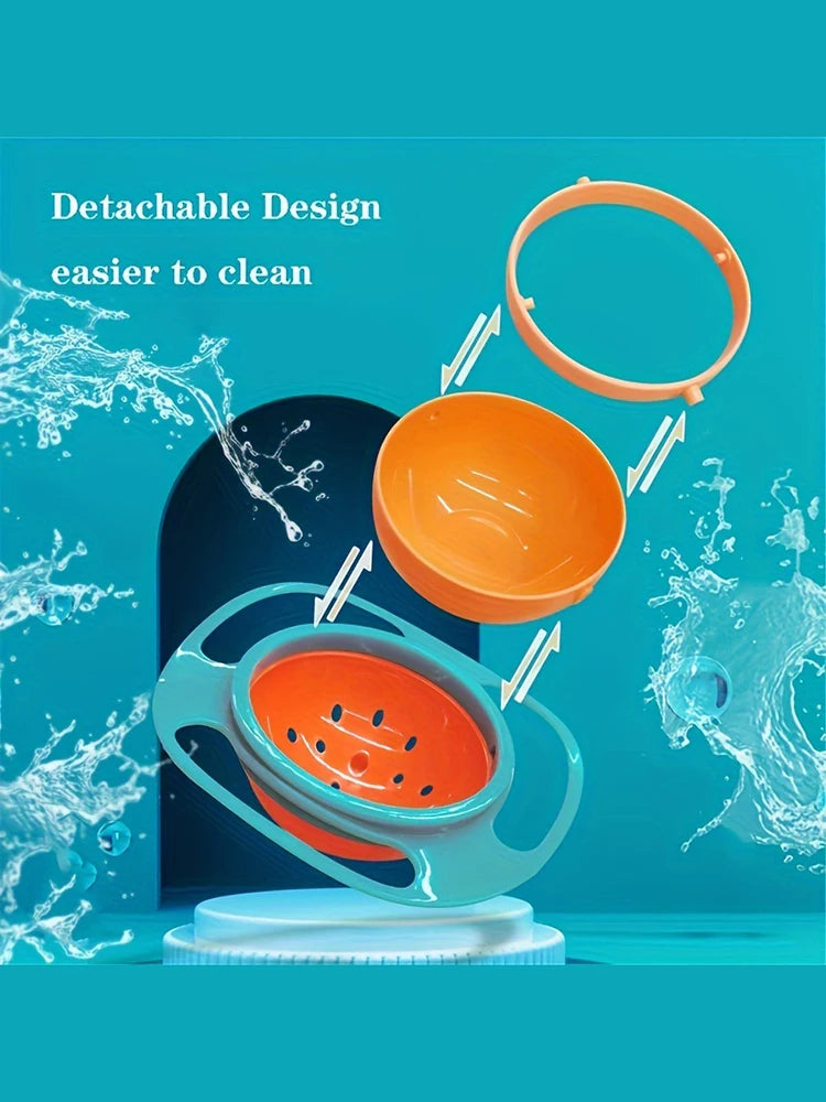 Bol Anti-Déversement Bébé – Gyroscopique avec Couvercle démontable et facile à nettoyer