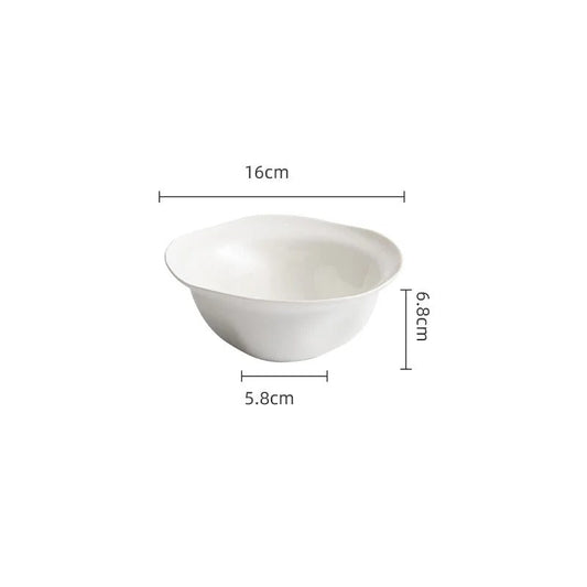 Bol de préparation en céramique blanche de 16 cm, idéal pour la cuisine et la pâtisserie