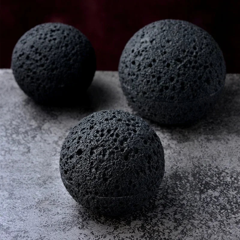 Bol en Porcelaine Effet Pierre – Design Créatif & Unique avec texture noire inspirée de pierre volcanique