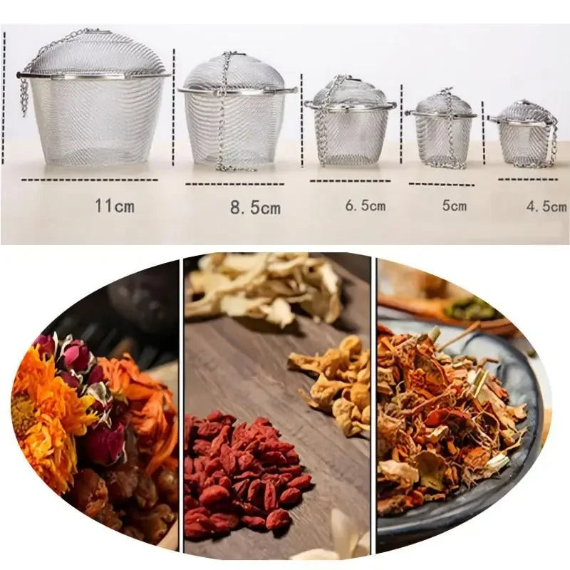 Boule à Thé Inox Multifonction – Infuseur Thé & Épices en plusieurs tailles pour infuser facilement tisanes et épices