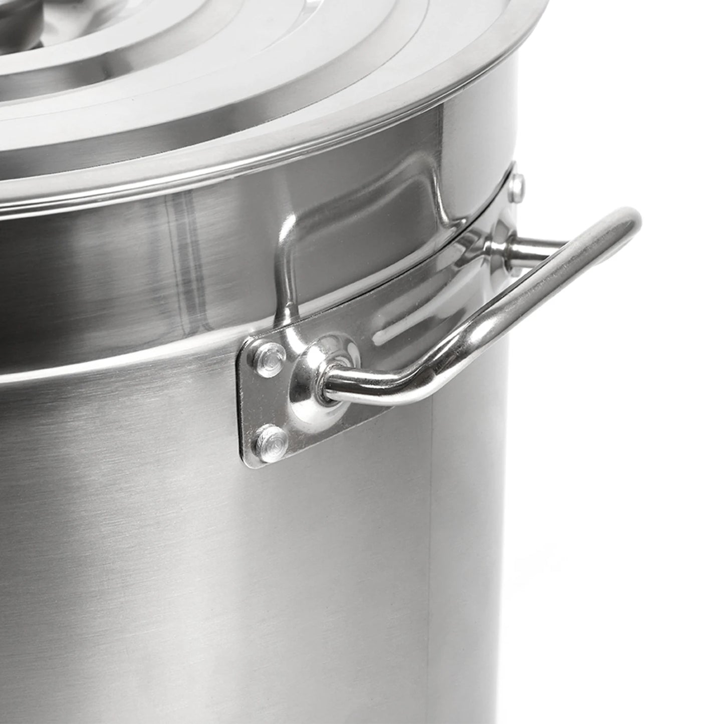 Marmite Inox 50L Professionnelle Bymaocar – Inox, compatible Induction & Gaz avec couvercle et poignées robustes