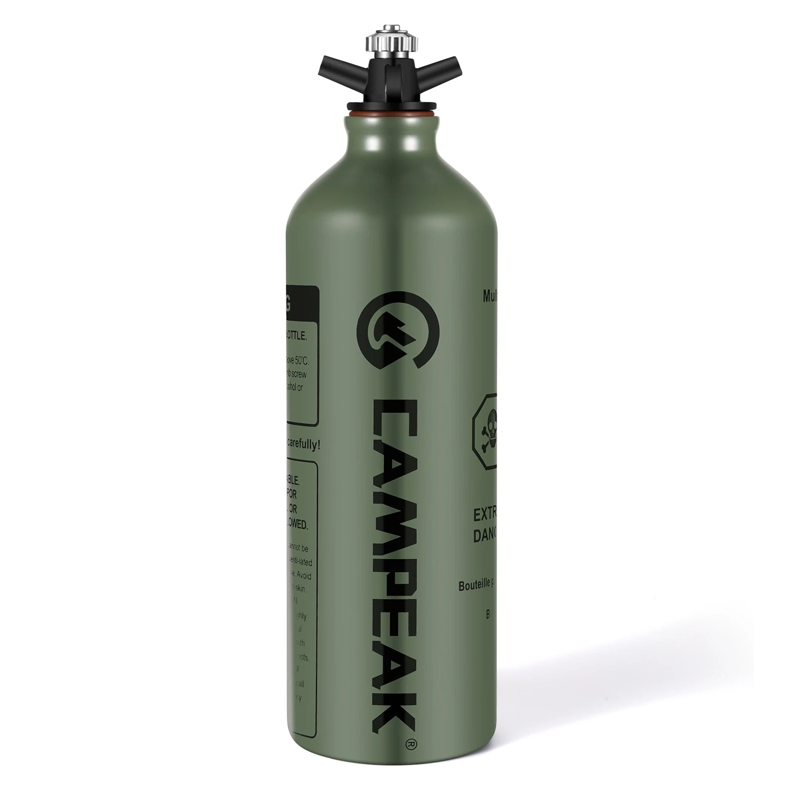 Bouteille Carburant Liquide 0,5L et 1L – Réchaud Outdoor verte de la marque Lampeak