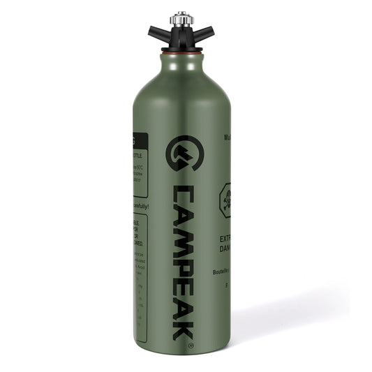 Bouteille Carburant Liquide 0,5L et 1L – Réchaud Outdoor verte de la marque Lampeak