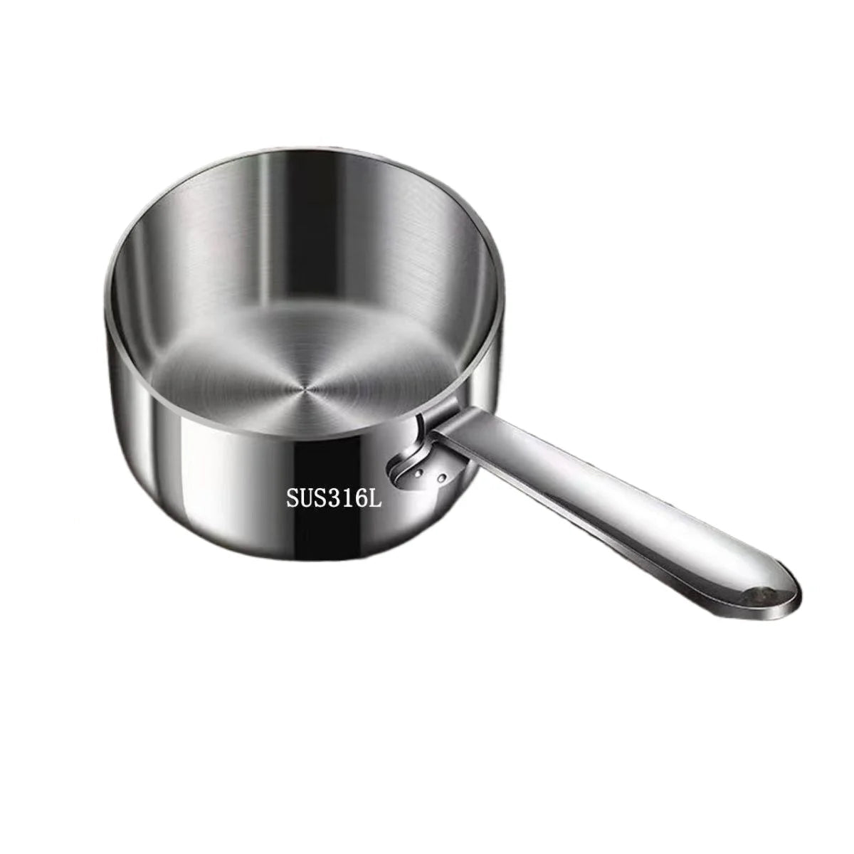 Casserole en acier inoxydable de qualité supérieure 12/14/16 cm avec un design élégant et durable
