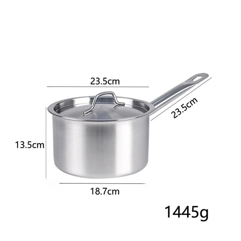 Casserole Haute Inox avec Couvercle Tous Feux – 20/22 cm en inox poli avec anse ergonomique