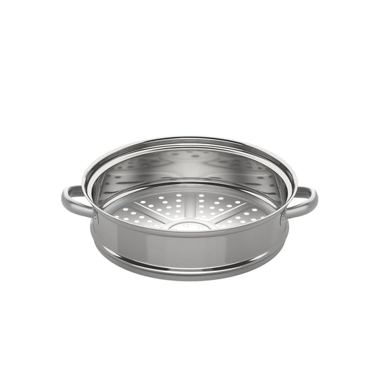 Cuit vapeur inox 3 niveaux – Cuisson saine rapide, insert vapeur en acier inoxydable à poignées pour casseroles