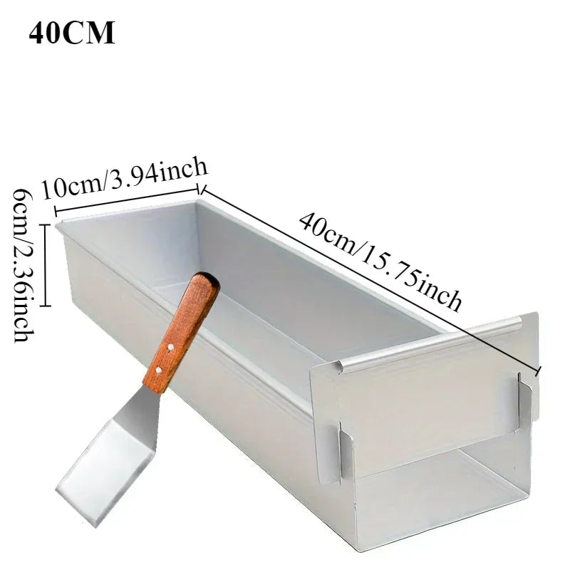 Moule rectangulaire 40 cm en aluminium avec spatule pour desserts Moule à Tiramisu Antiadhésif – Démoulage Facile