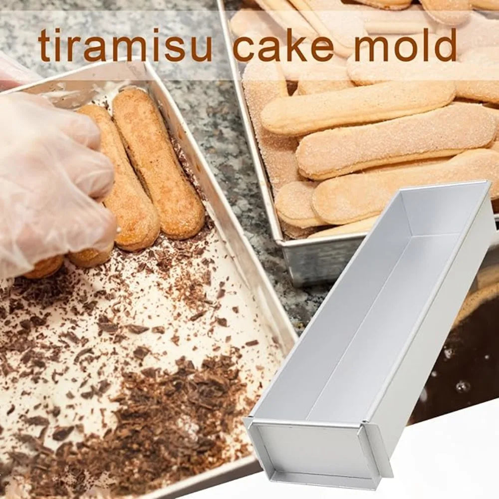Moule à Tiramisu Antiadhésif – Démoulage Facile, moule rectangulaire inox pour tiramisu et montage de biscuits