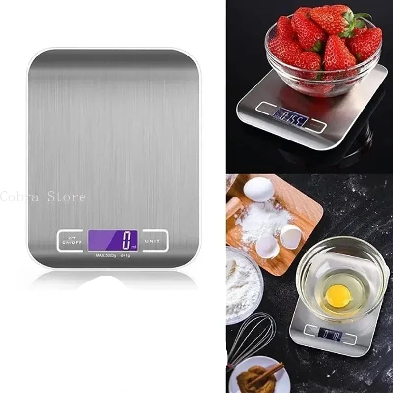 Balance de Cuisine Numérique Précise en acier inoxydable pour mesurer ingrédients et aliments facilement