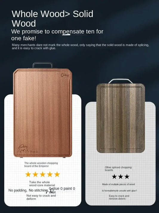 Planche à découper COOKER KinG en bois massif, résistante et durable pour la préparation des repas